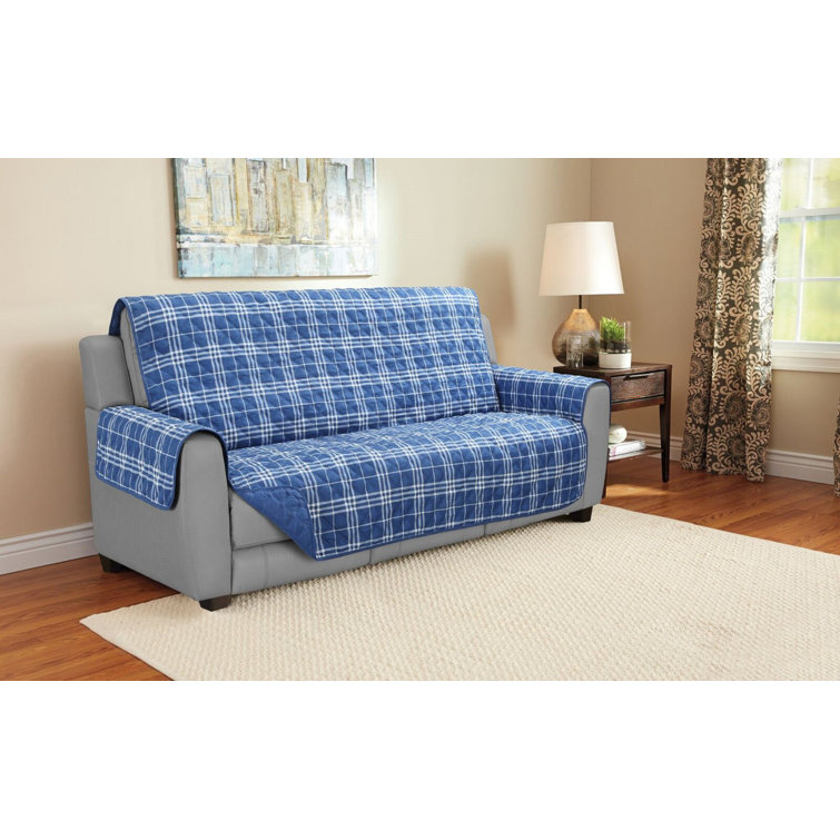Charlton Home® Plaid Furniture Protector Sofa Slipcover Wayfair